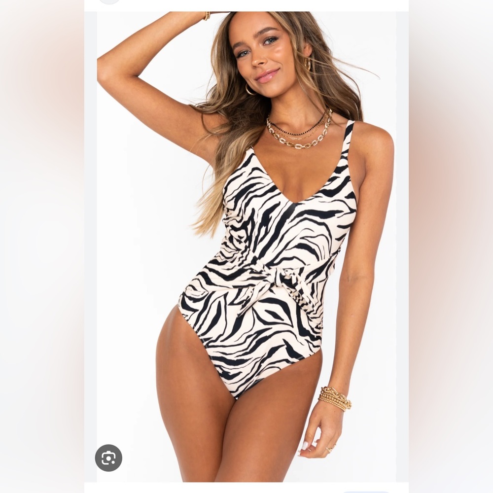 Show Me Your MuMu Malibu Swimsuit- Coconut Zebra- XL